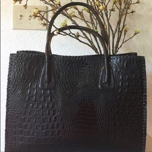 Juan Antonio croc embossed leather tote